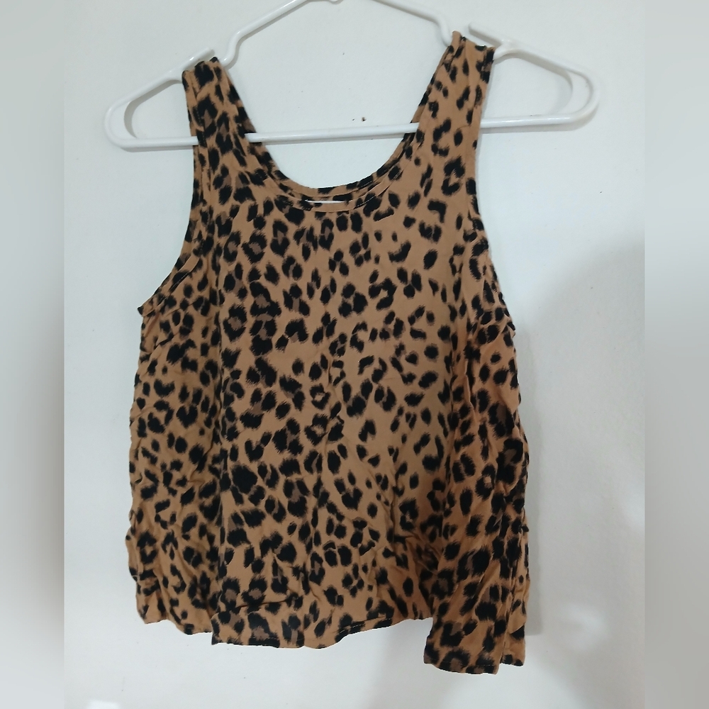 Old Navy Leopard Print Kids Tank Top - Brown and Black (0301)